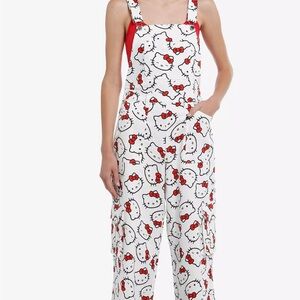 Hello Kitty Allover Print and Jumpsuit Overalls